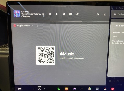 Photos of Tesla's software